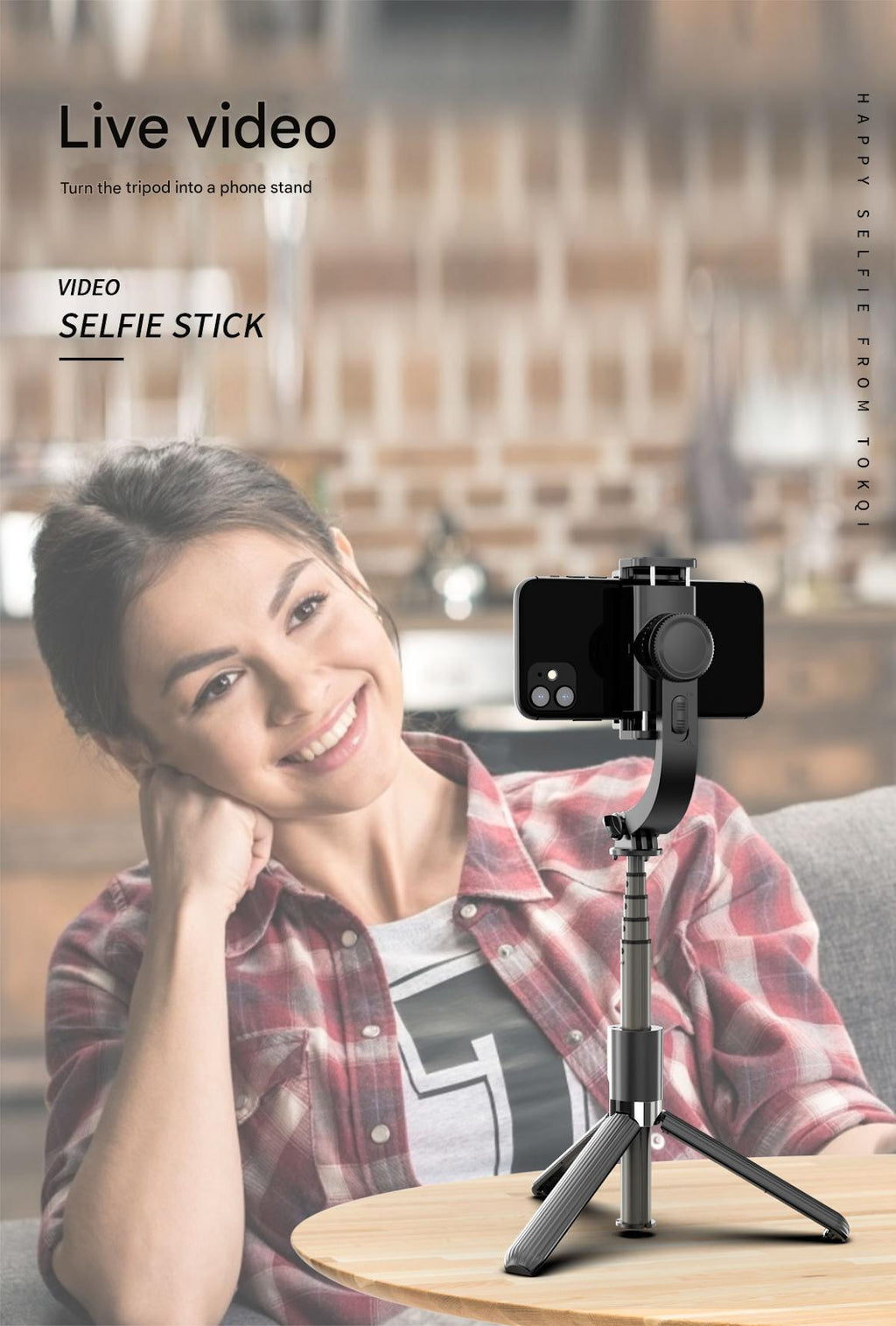 Mobile Phone Stabilizer Anti-Shake Handheld Tripod Selfie Stick Vertical Shooting Stable Shooting