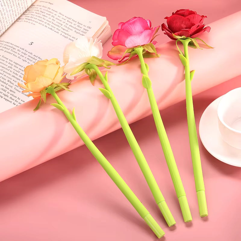 Flower Gel Ink Pen Blue Color