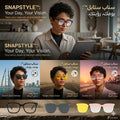 SnapStyle™ 4-in-1 Magnetic Clip-on Glasses Set