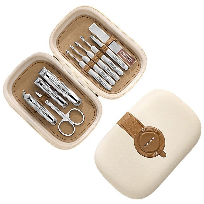 10 - Piece Professional Manicure & Grooming Set - Stainless Steel with Travel Case