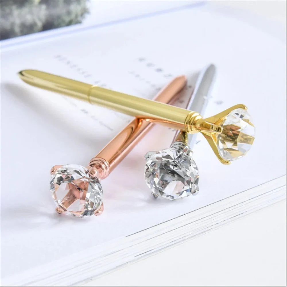 Diamond Pen with Big Crystal Pretty Glitter Ballpoint Pen