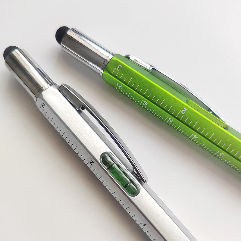 6-in-1 Multifunctional Ballpoint Pen with Ruler, Screwdriver and Capacitor Tip