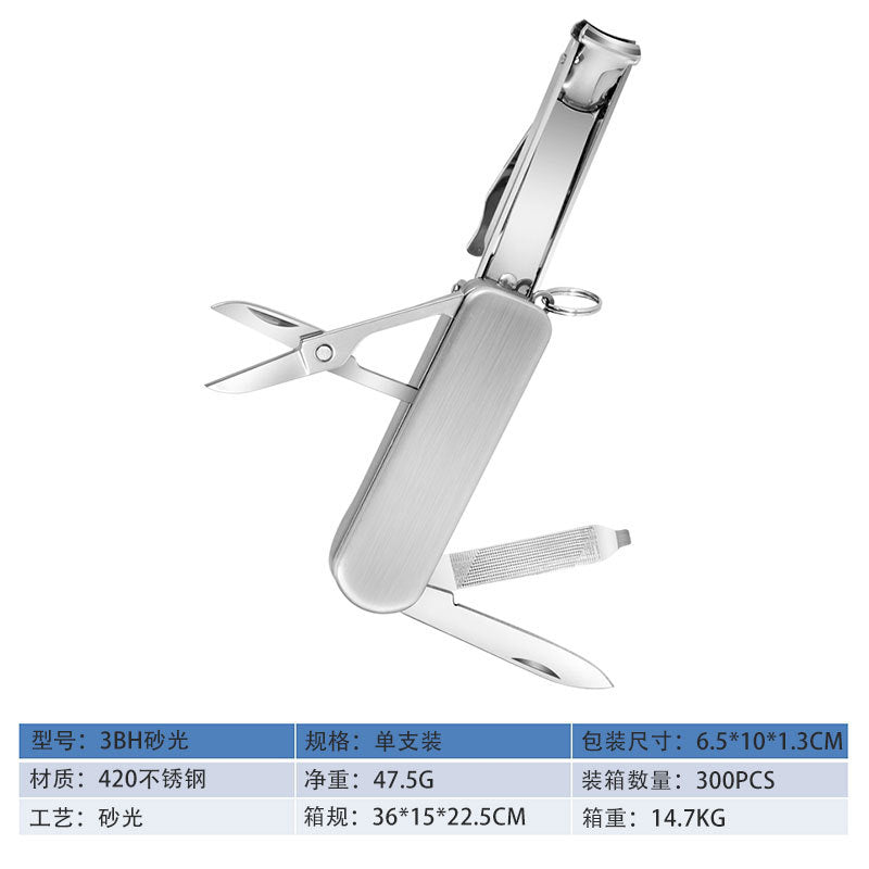 Multi - Functional Stainless Steel Folding Nail Clipper