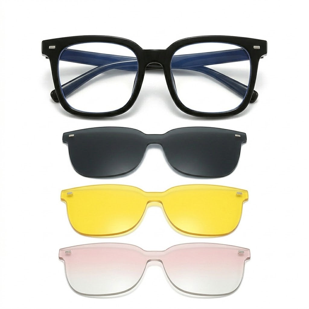 SnapStyle™ 4-in-1 Magnetic Clip-on Glasses Set