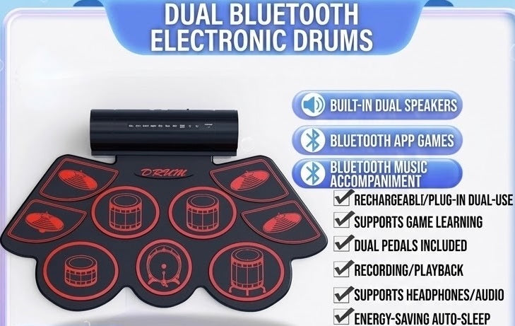 Bual Bluetooth Electronic Drums