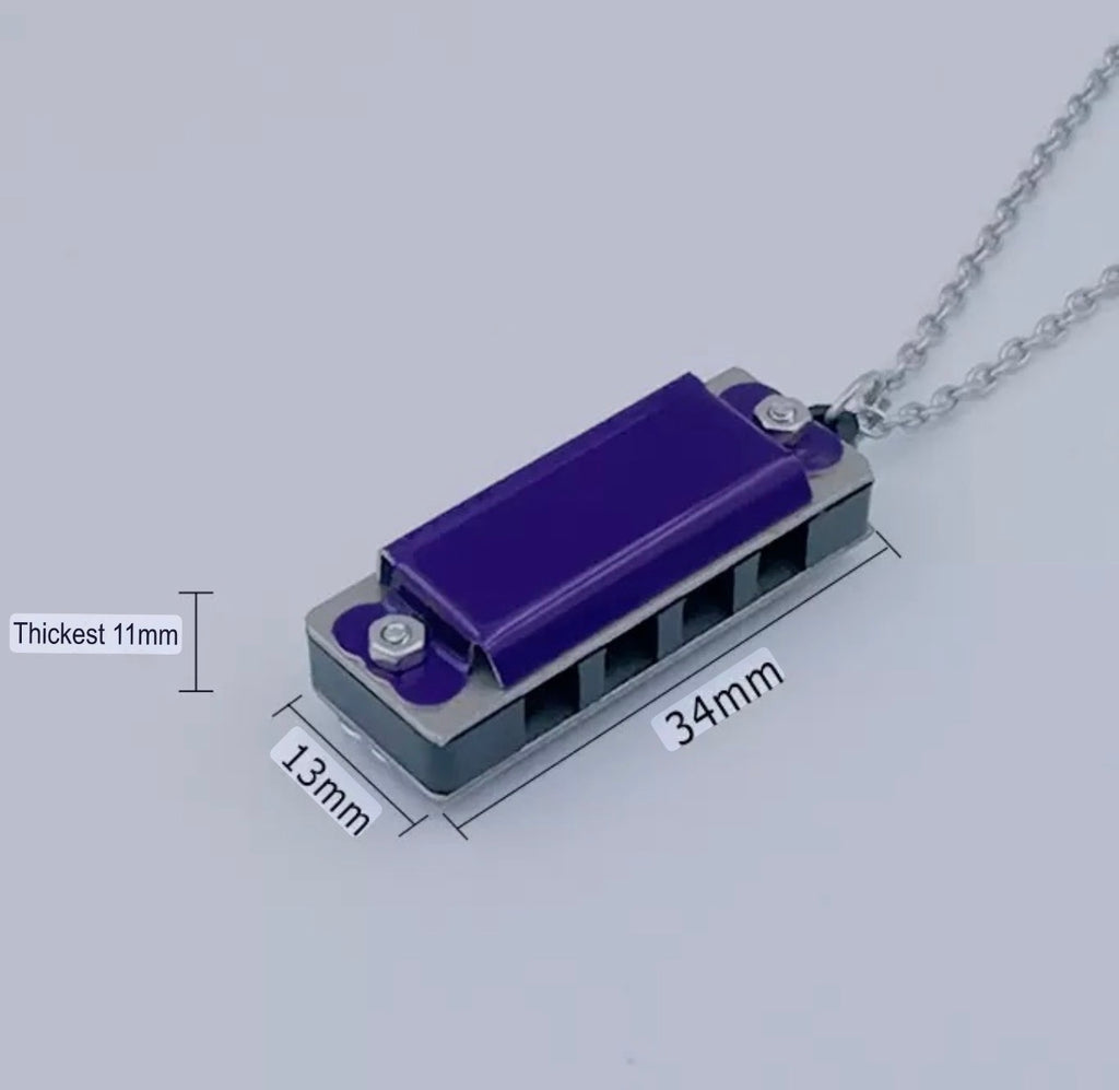 Harmonica Necklace - Children's Musical Instrument - Metal Harmonica Necklace