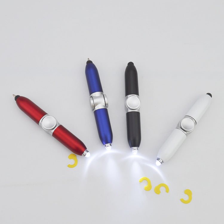 Multifunctional Creative Fidget Spinner Rotating Pen LED Light Pen
