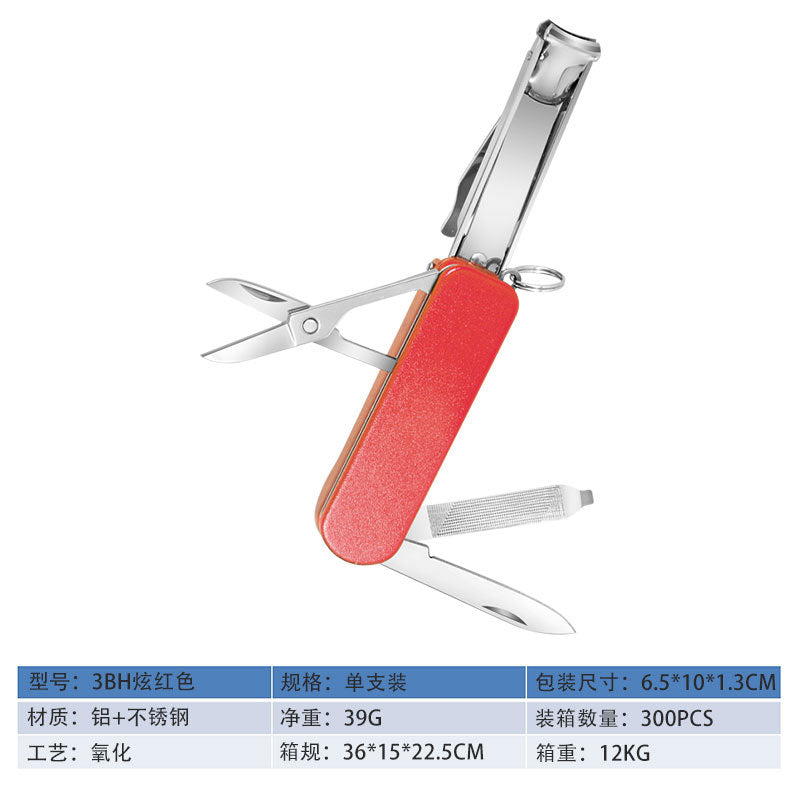 Multi - Functional Stainless Steel Folding Nail Clipper