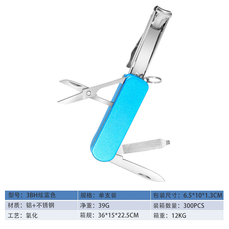 Multi - Functional Stainless Steel Folding Nail Clipper