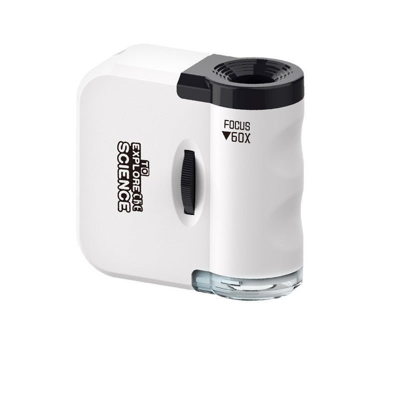 Mini 60x Handheld Portable Student Science Microscope with Keychain