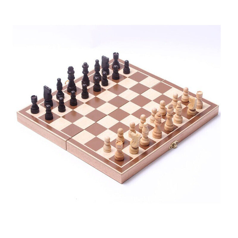 Houten Gesamentlike Skaakbord Chess 30*30 Opvoubare Chess