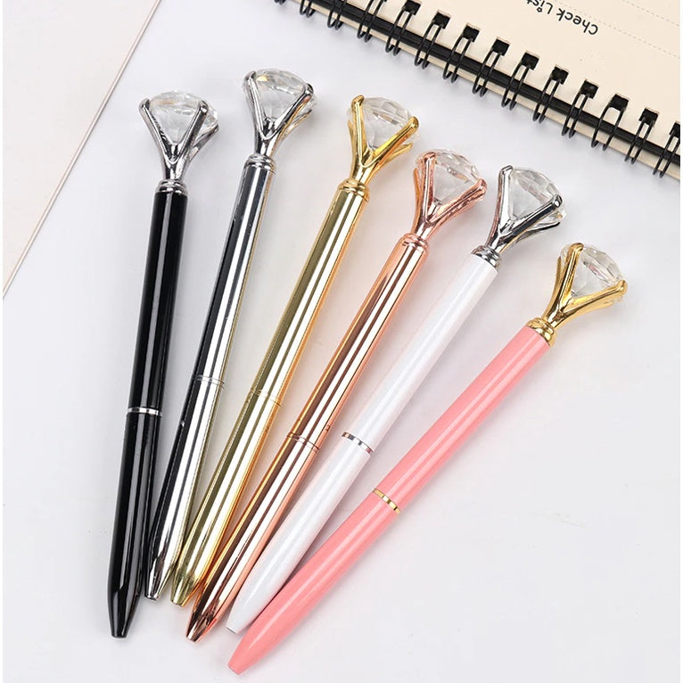 Diamond Pen with Big Crystal Pretty Glitter Ballpoint Pen