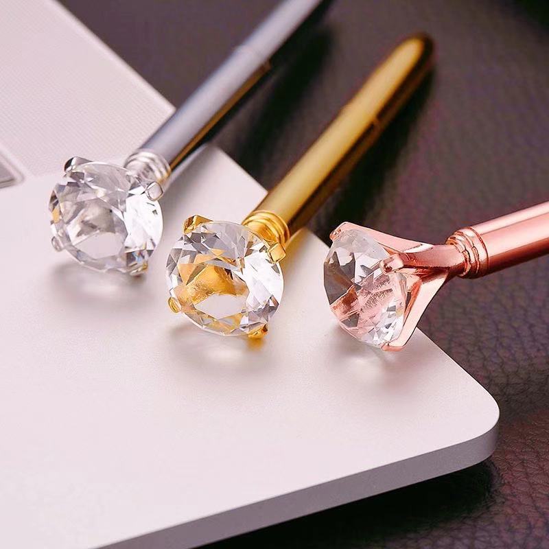 Diamond Pen with Big Crystal Pretty Glitter Ballpoint Pen