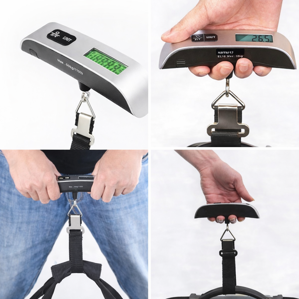 Portable Digital Luggage Scale 50KG Hanging Hook Scale
