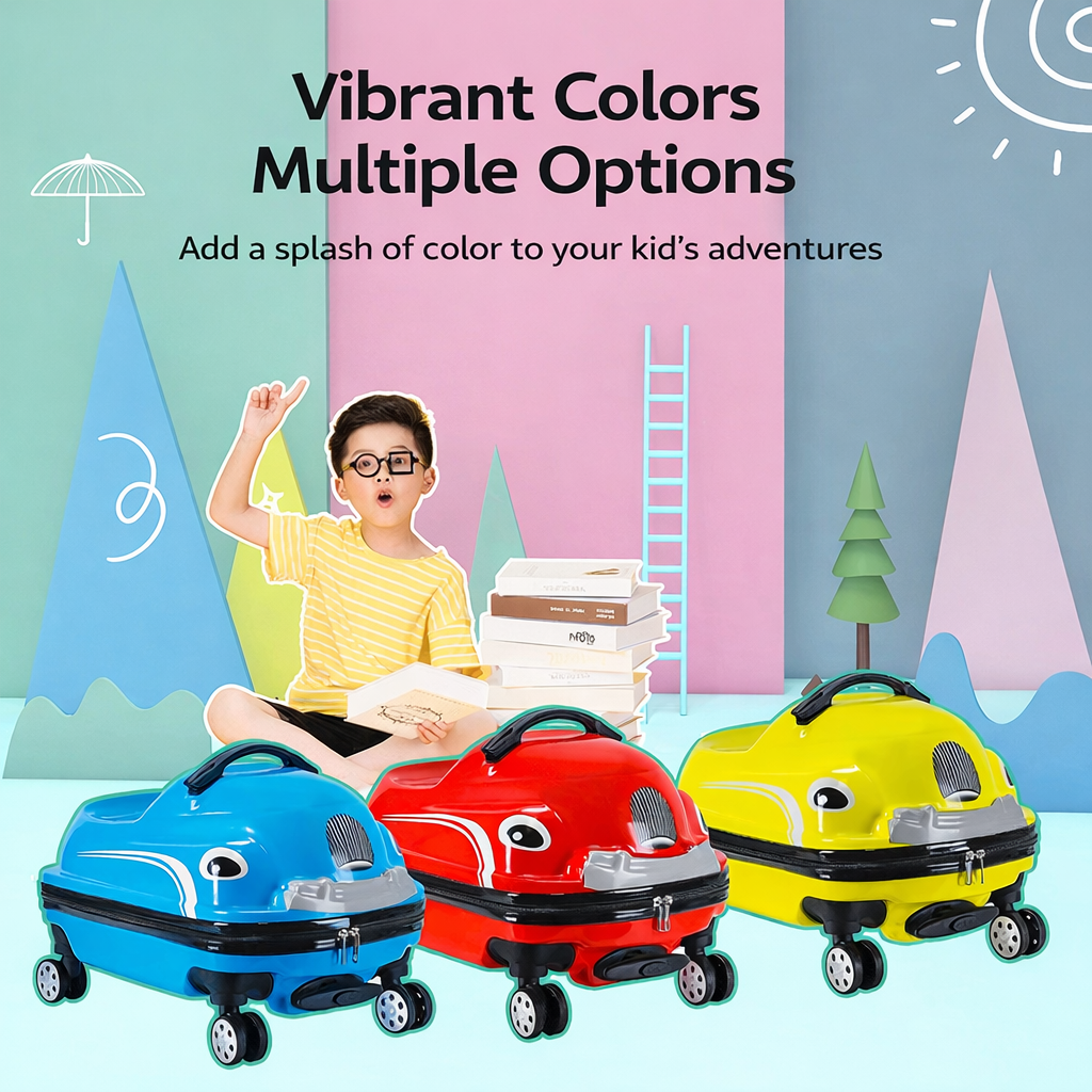 Colorful Kids Ride - On Suitcase