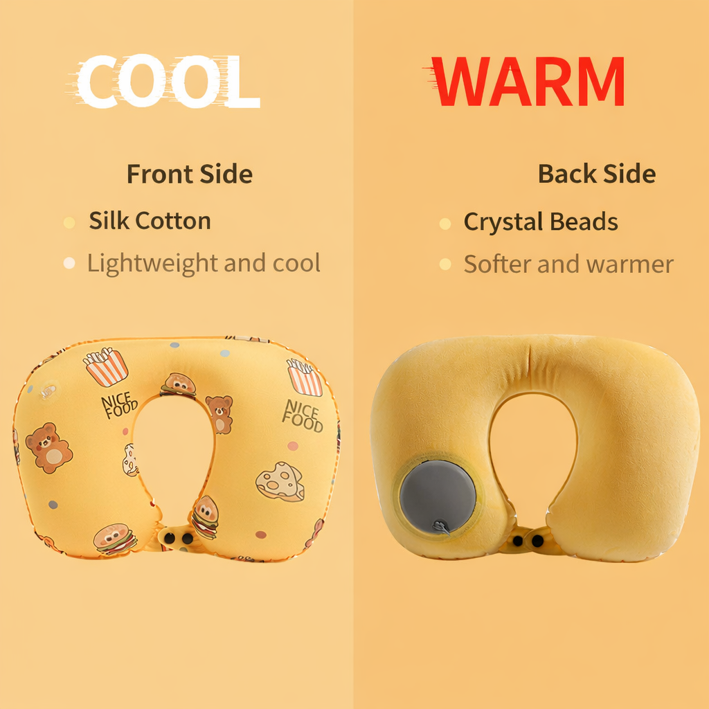 Double - Sided Cooling & Warm Neck Pillow