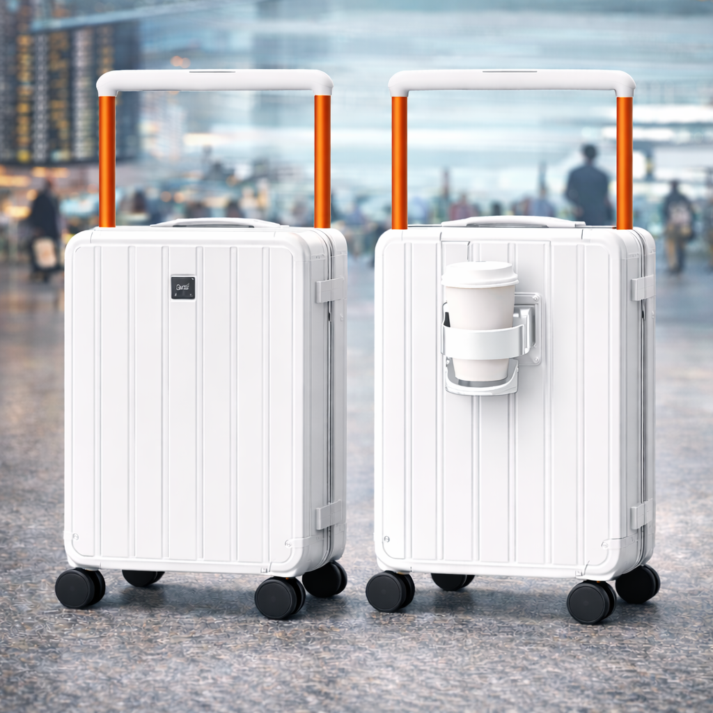 Carry - On Suitcase with Cup Holder - 20 Inch