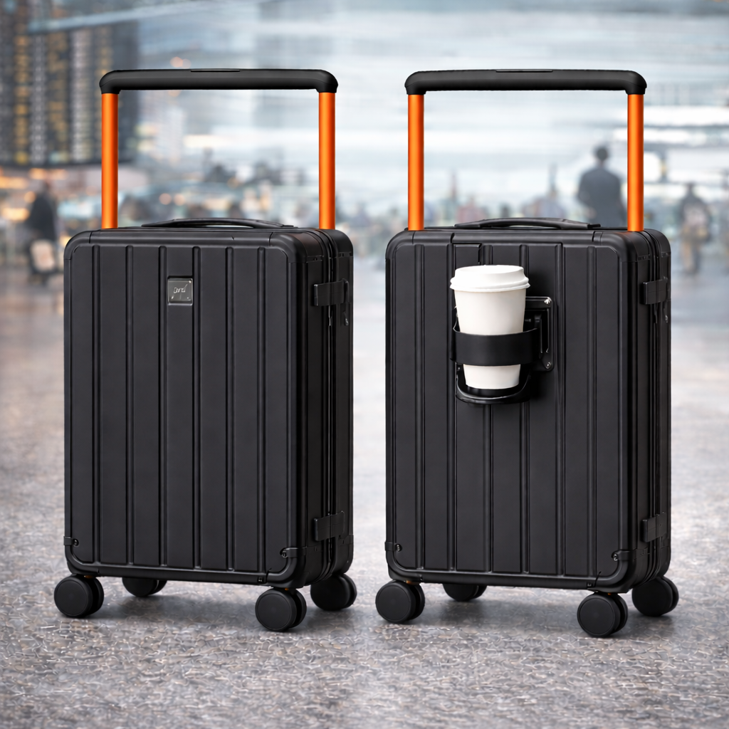 Carry - On Suitcase with Cup Holder - 20 Inch