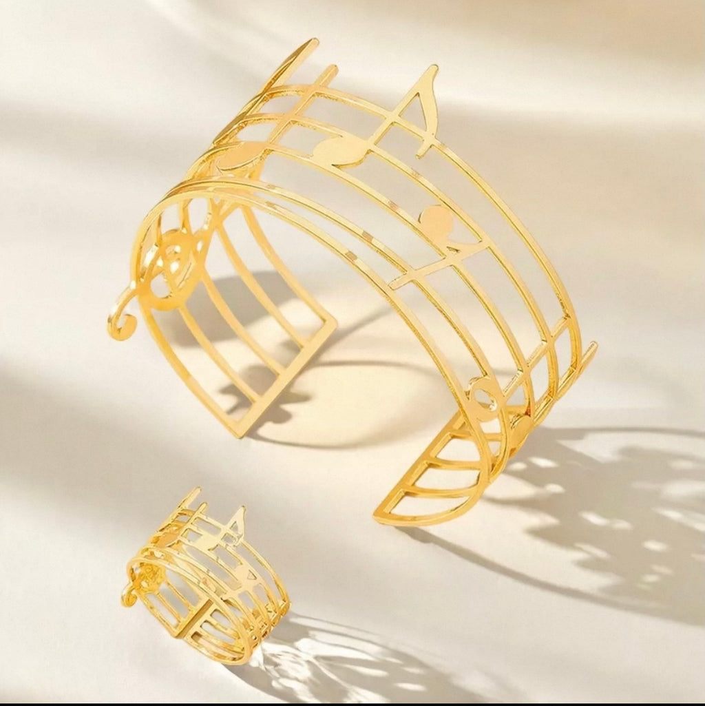 Musical Note Bracelet Ring