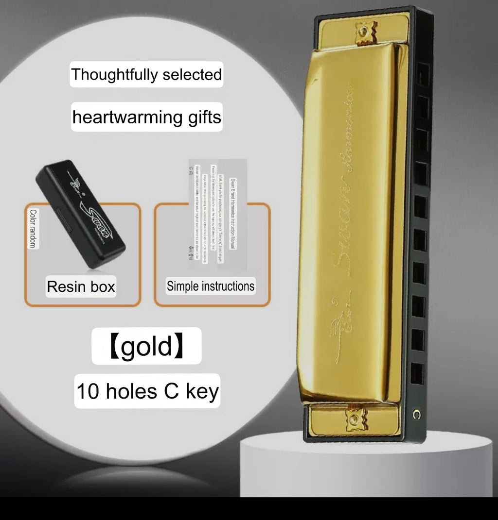 Professional Short Harmonica - Children's Musical Instrument - Metal Harmonica