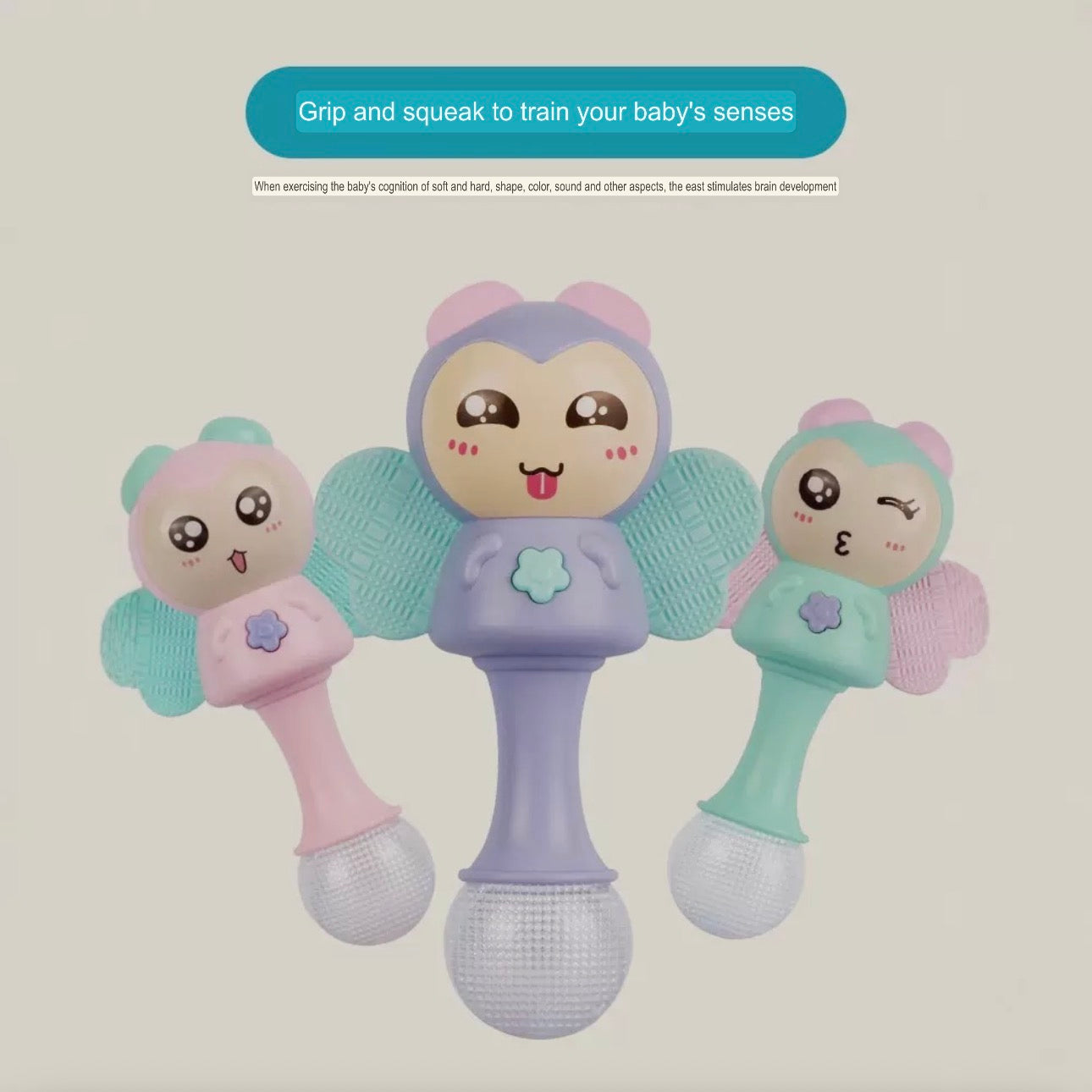 Newborn Rattle Toy - Children's Musical Instrument - Plastic