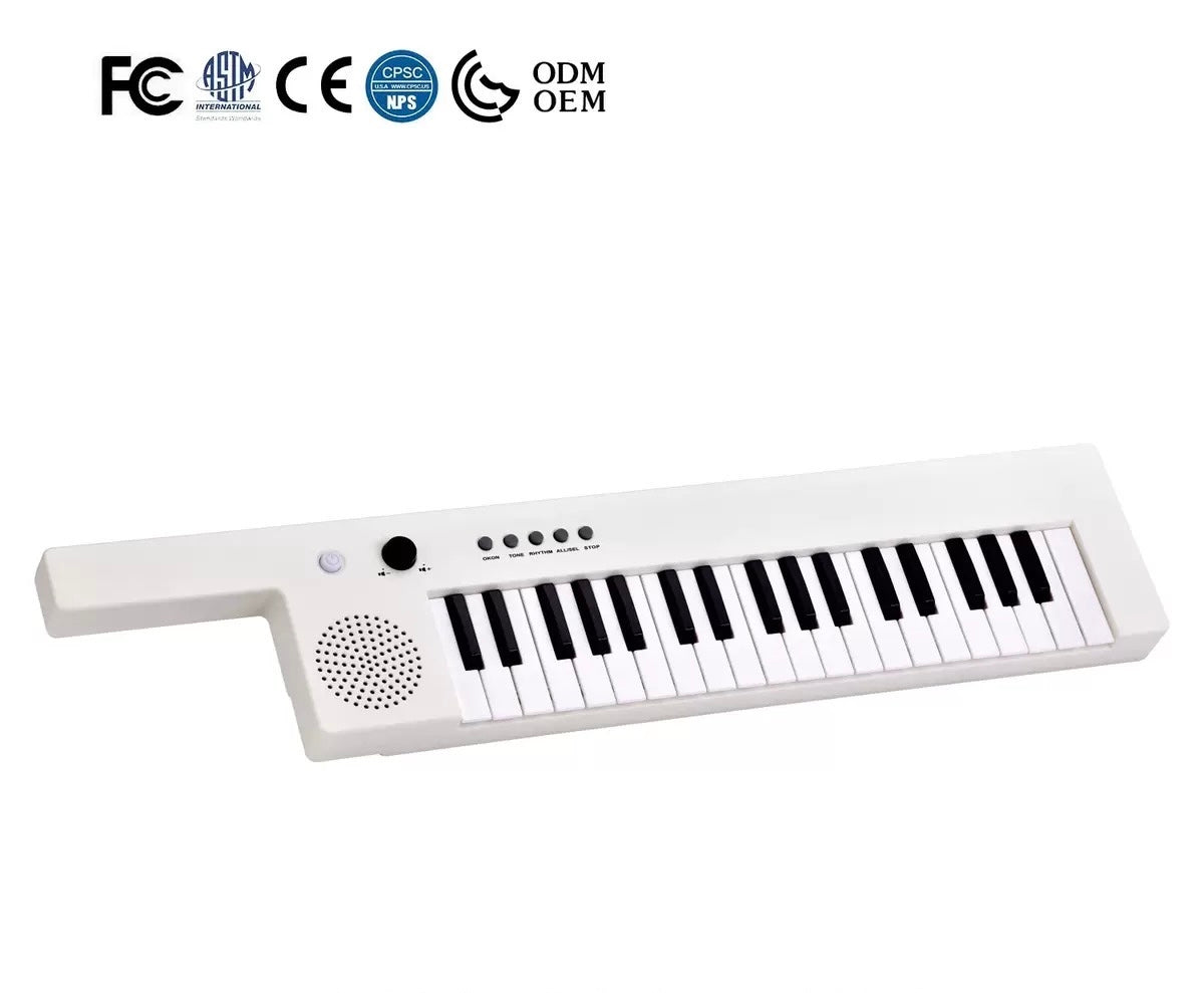 Portable Electronic Keyboard with Microphone - Children's Musical Instrument - Plastic Electronic Keyboard