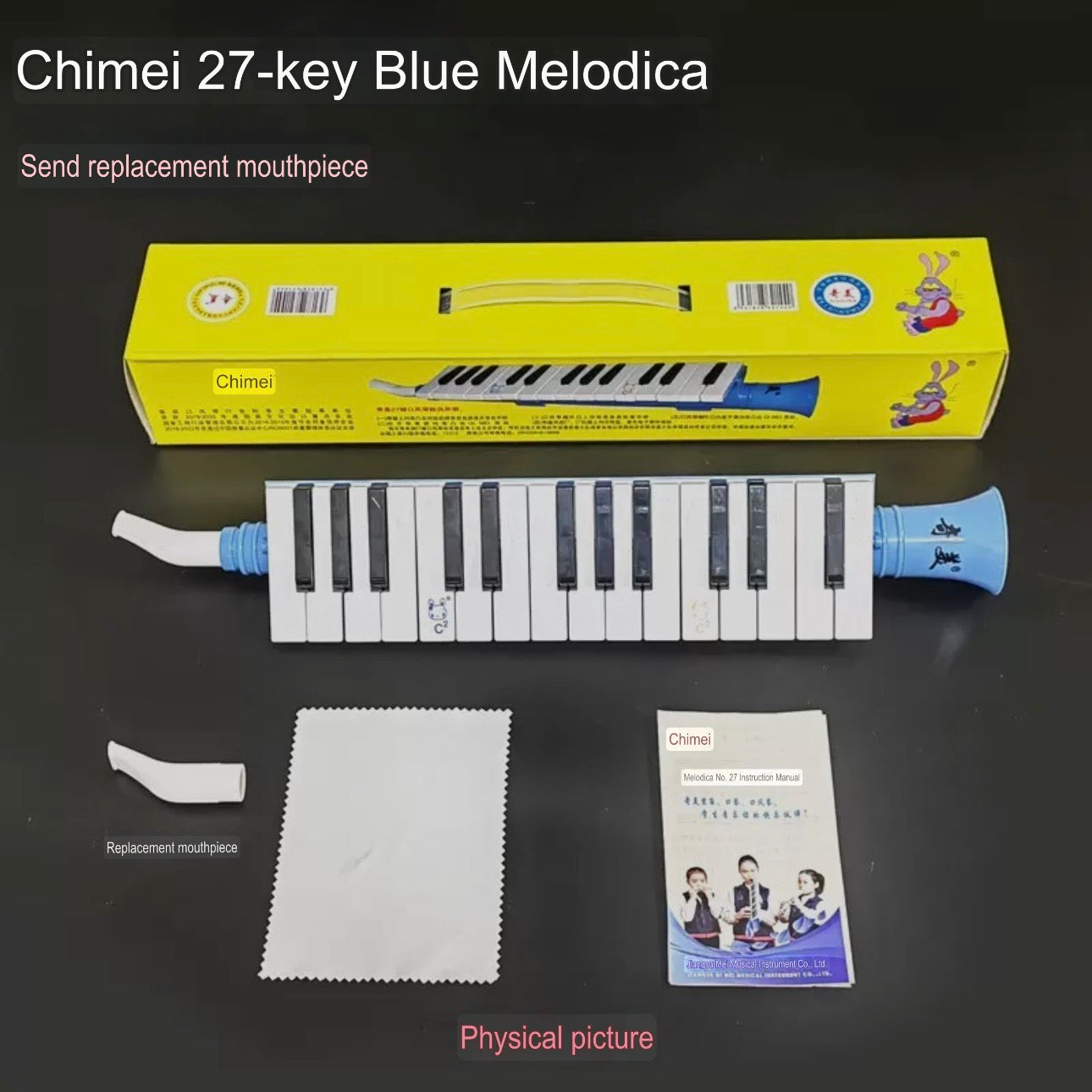 27-Key Melodica—Children's Musical Instrument—Plastic Melodica