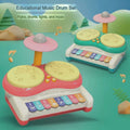 Educational Two-Drum Electronic Keyboard - Children's Musical Instrument - Plastic Drum