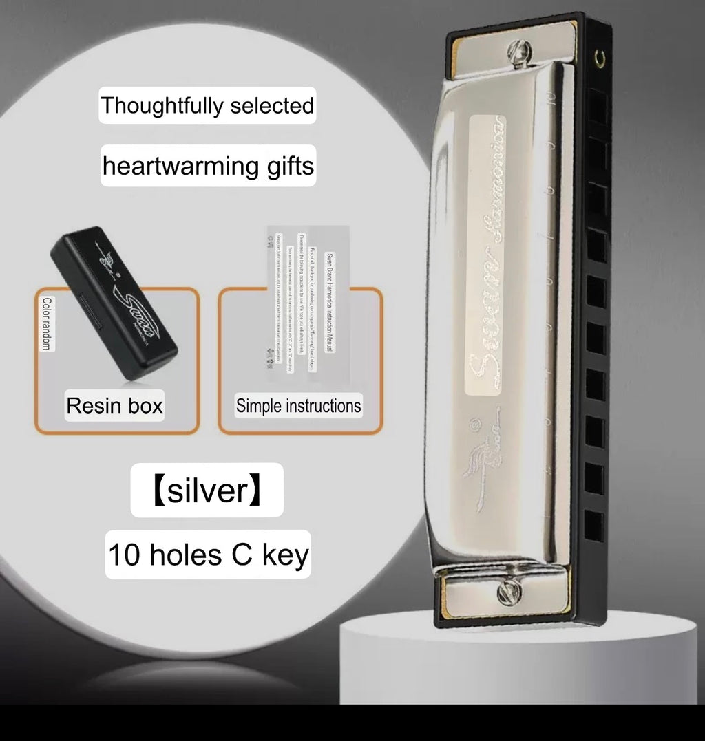 Professional Short Harmonica - Children's Musical Instrument - Metal Harmonica