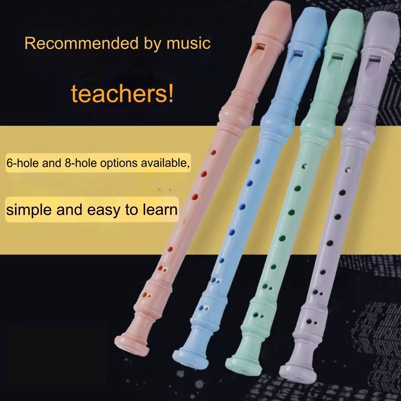 Colorful Recorders—Children's Musical Instruments—Plastic Recorders
