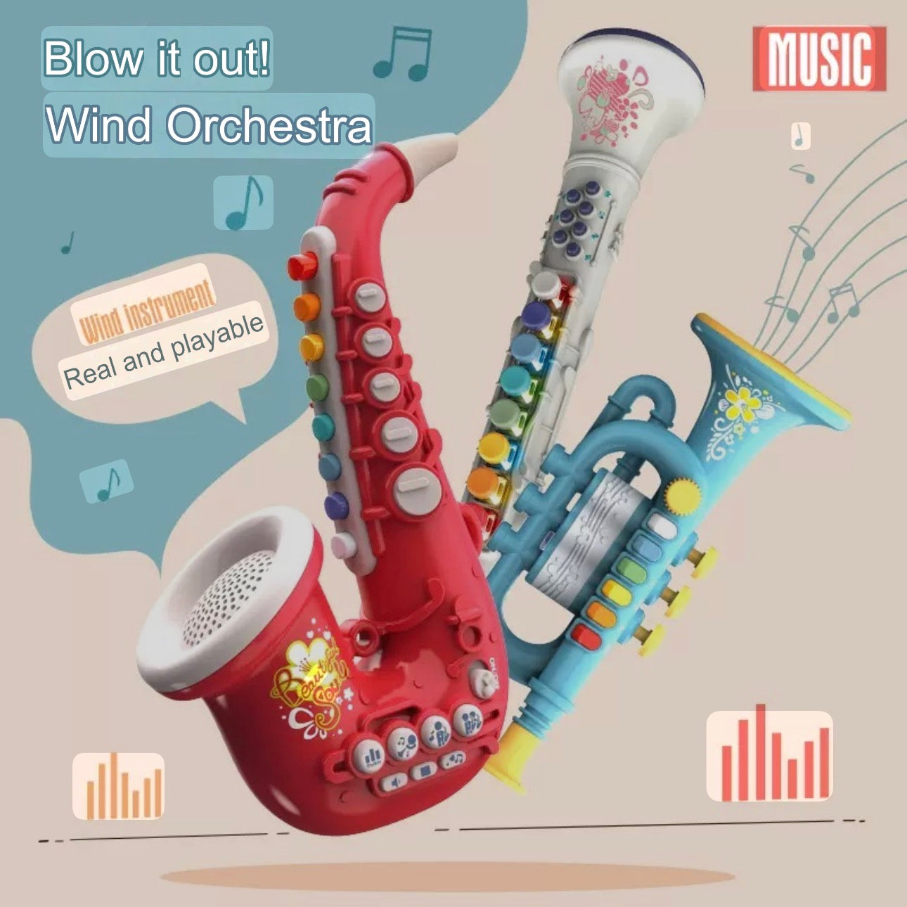 Wind Instruments - Children's Musical Instruments - Plastic