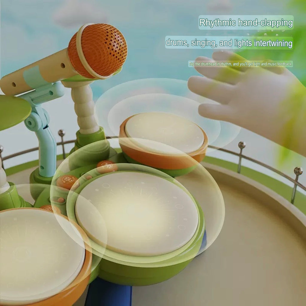 Four-Drum Musical Jazz Drum - Children's Instrument - Plastic Musical Drum