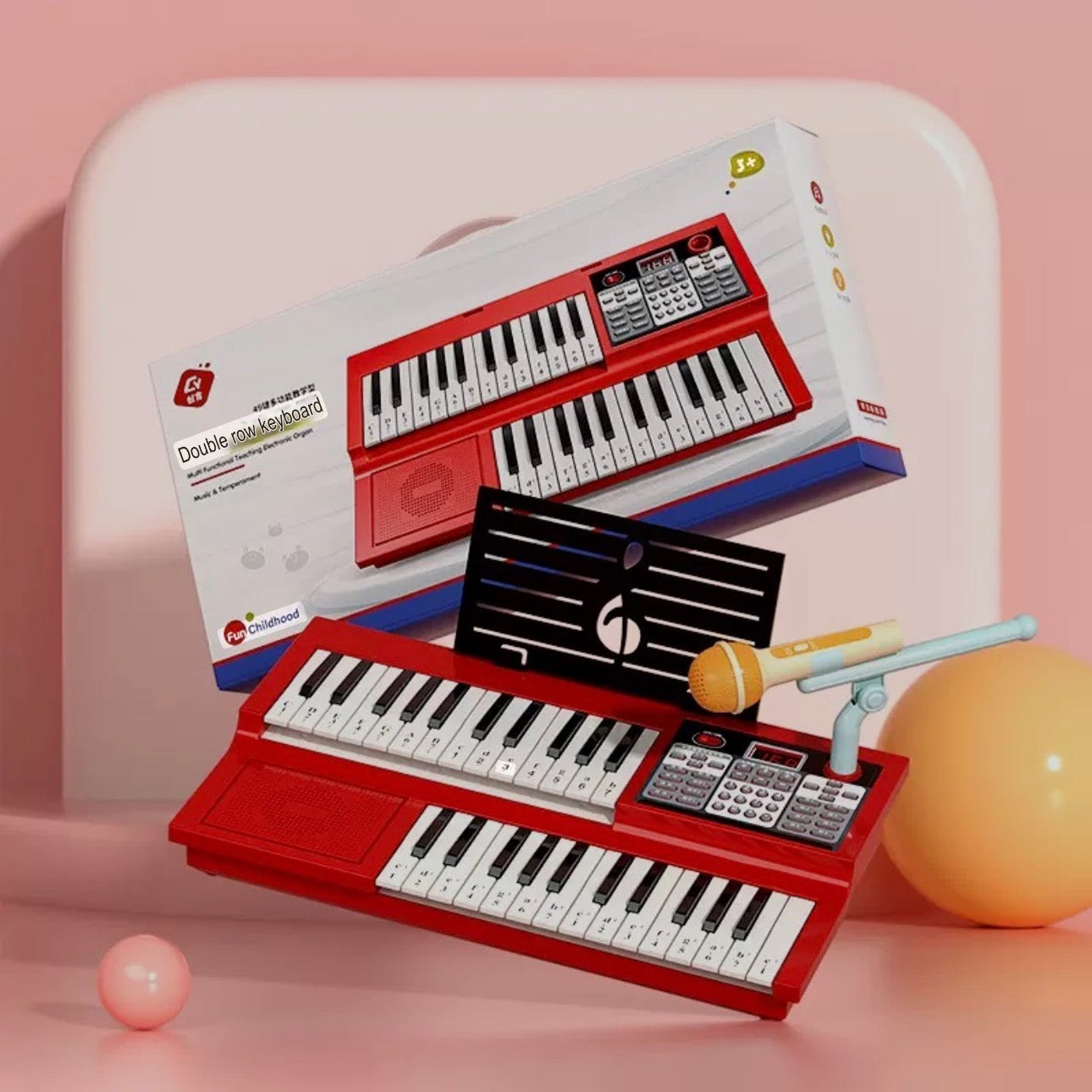 Double-Layer Electronic Keyboard - Children's Musical Instrument - Plastic Electronic Keyboard
