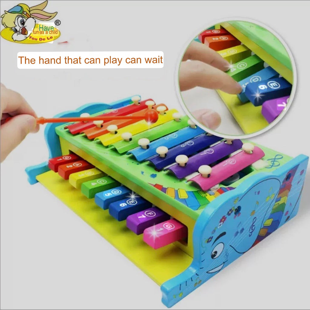 Wooden Plucked Piano - Children's Musical Instrument - Wooden