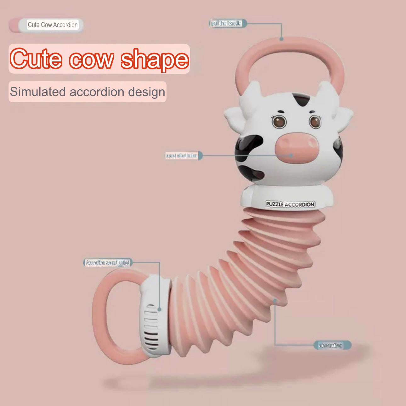 Cute Cow Accordion — Accordion — Plastic Accordion