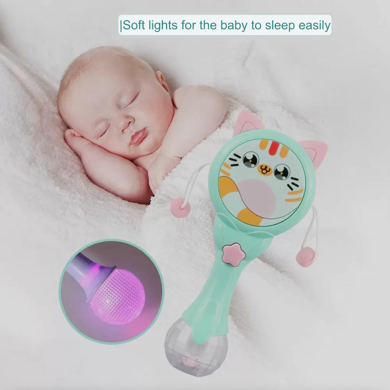 Newborn Rattle Toy - Children's Musical Instrument - Plastic