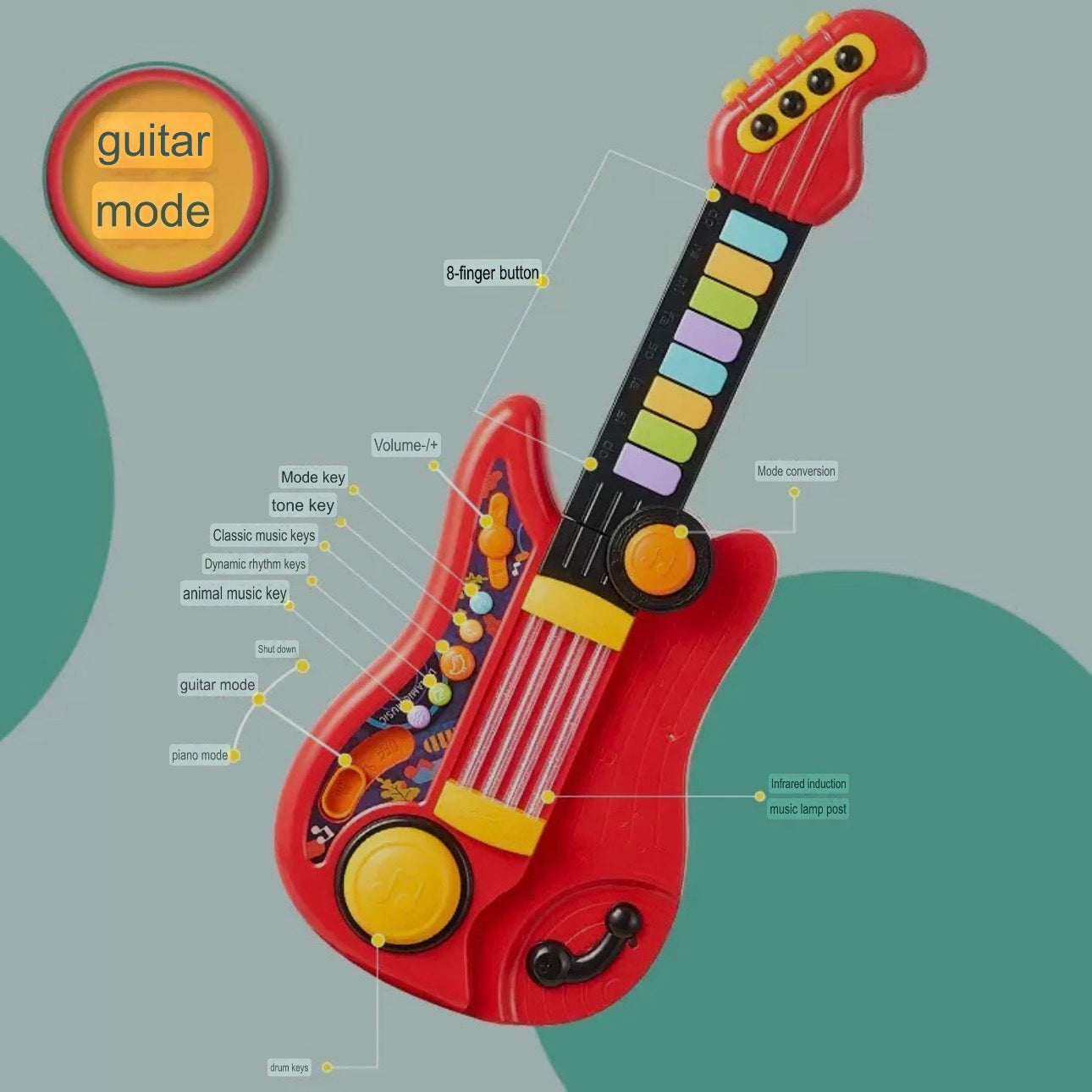 Musical Guitar Toys - Children's Musical Instruments - Plastic