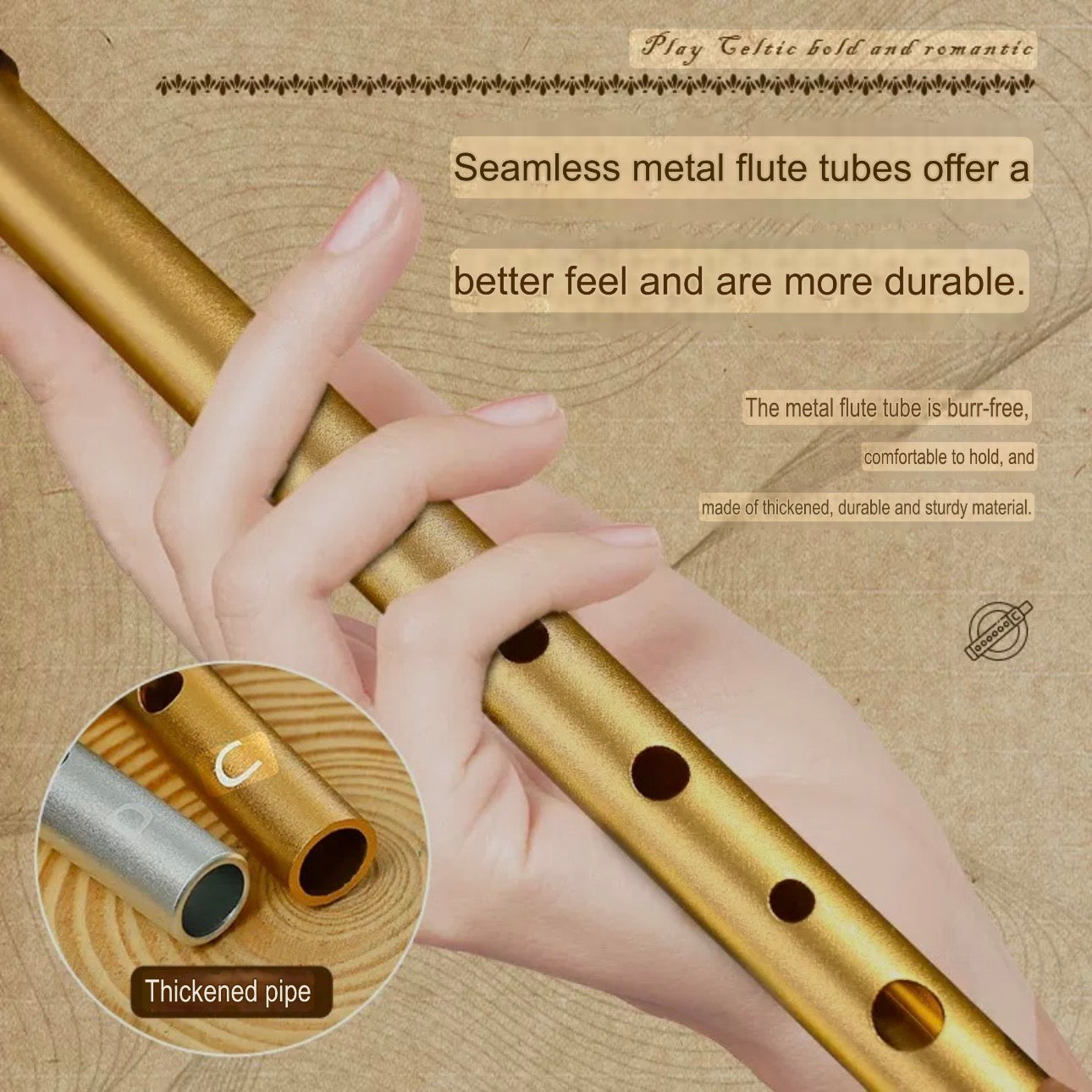 Irish Whistle - Children's Musical Instrument - Metal Whistle