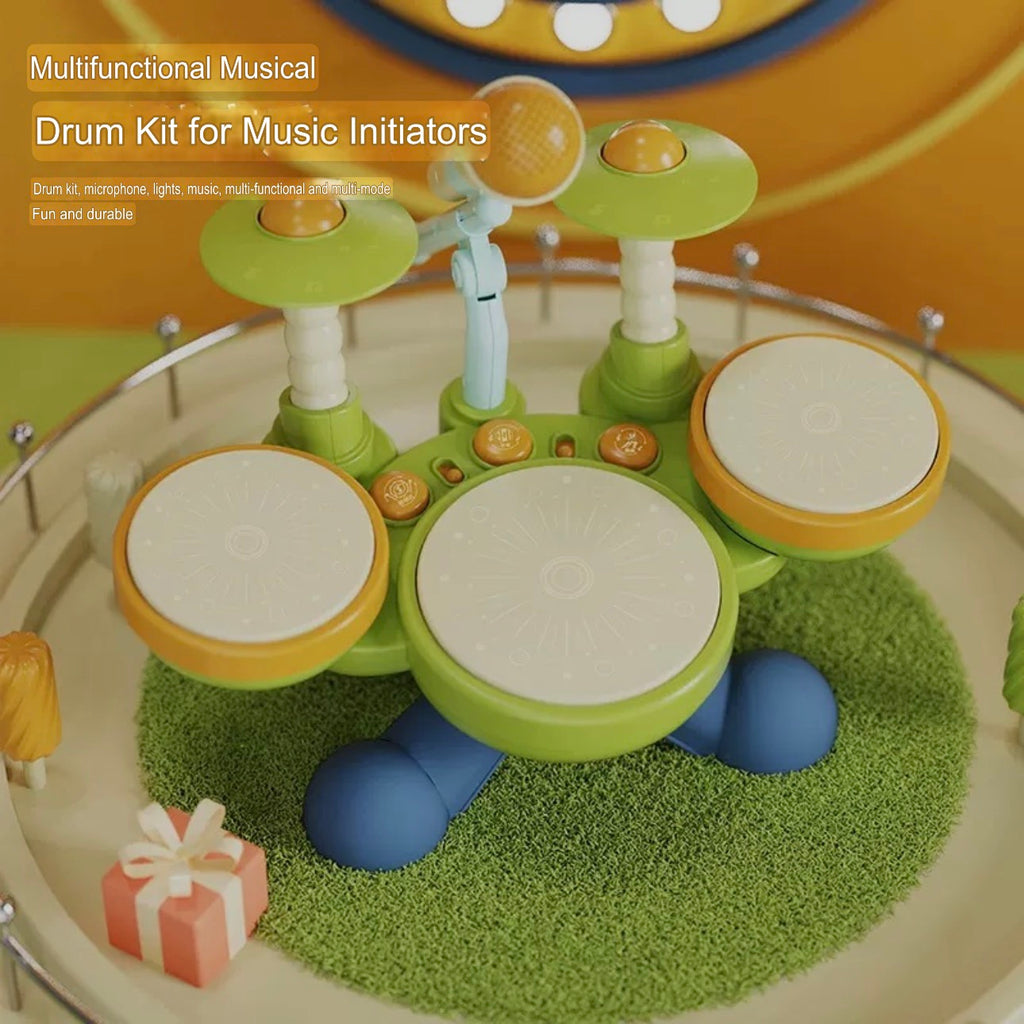 Four-Drum Musical Jazz Drum - Children's Instrument - Plastic Musical Drum