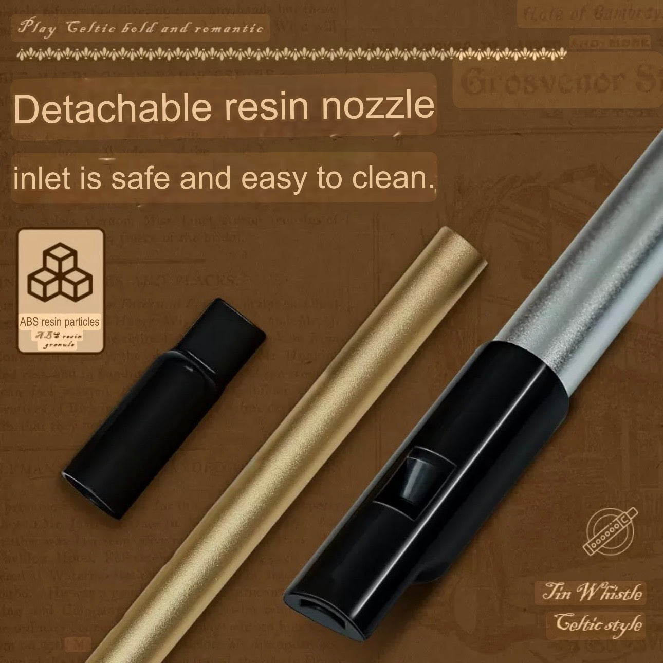 Irish Whistle - Children's Musical Instrument - Metal Whistle