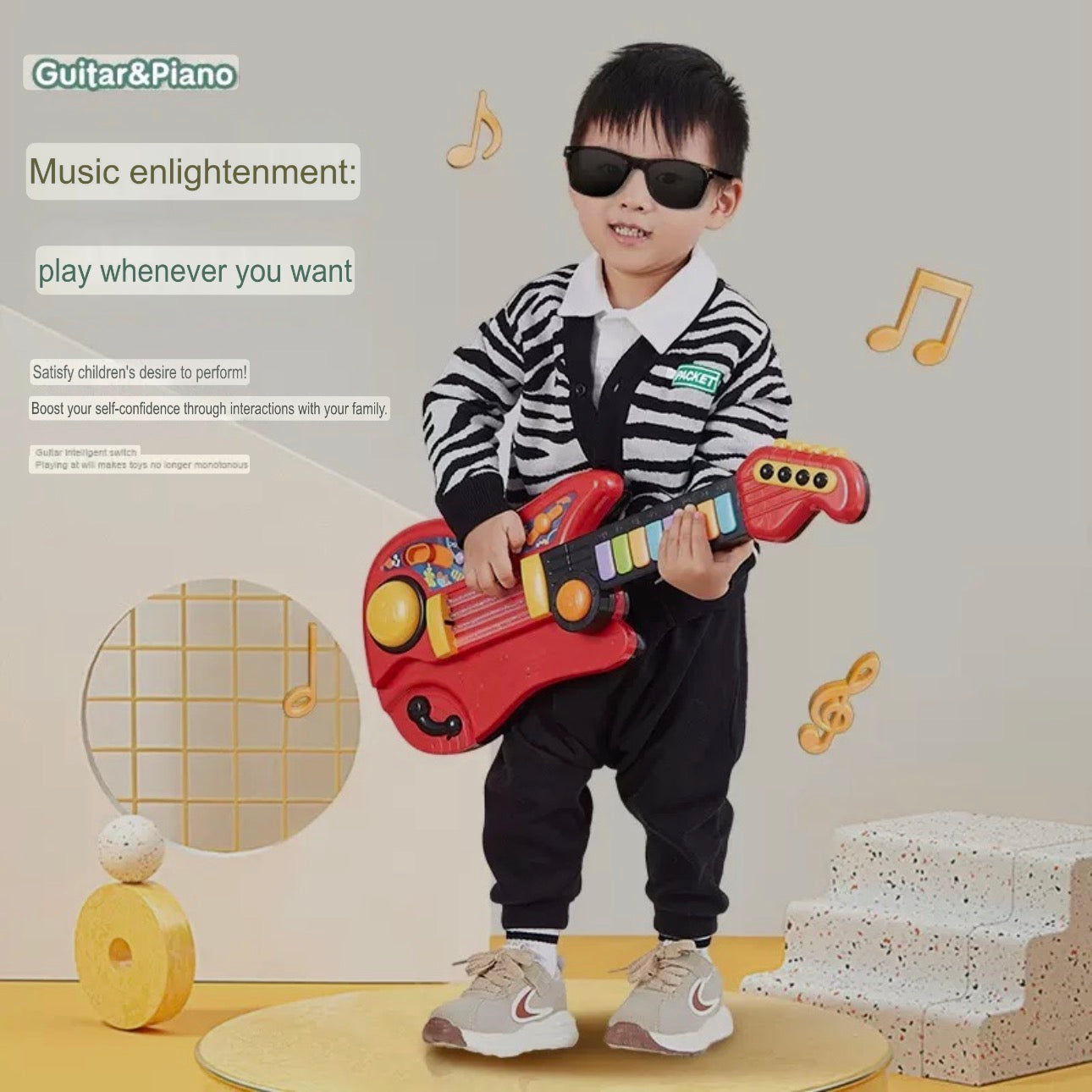 Musical Guitar Toys - Children's Musical Instruments - Plastic