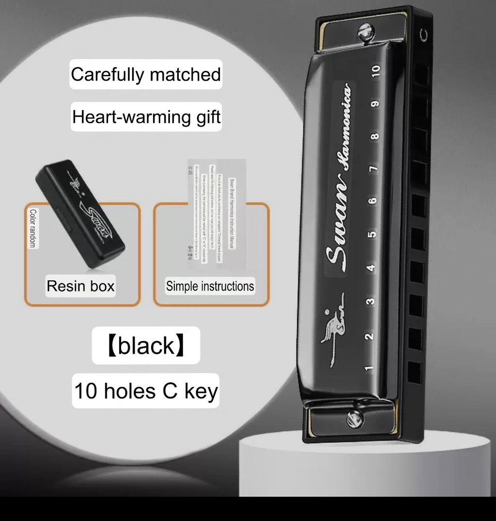 Professional Short Harmonica - Children's Musical Instrument - Metal Harmonica