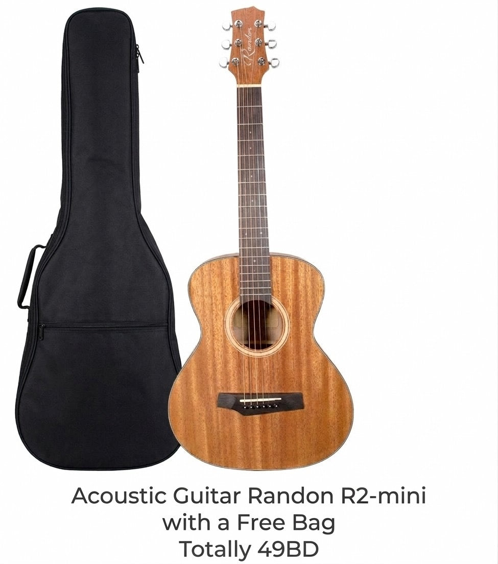 Acoustic Guitar - Randon R2-mini - with a Free Bag - 36 Inches - Wood