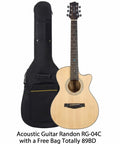 Acoustic Guitar - Randon RG-04C- with a Free Bag, Wood