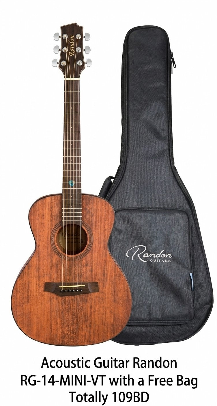 Acoustic Guitar - Randon RG-14-MINI-VT - Free Guitar Bag - Wood