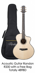 Acoustic Guitar - Randon R200 - With a Free Bag - Spruce All Solid