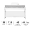 Electric Smart Piano - The One Top1X - Graded Hammer Action Weighted - 88Keys - White