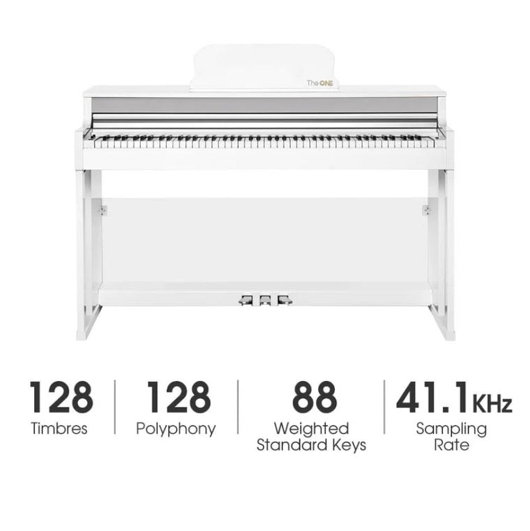 Electric Smart Piano - The One Top1X - Graded Hammer Action Weighted - 88Keys - White