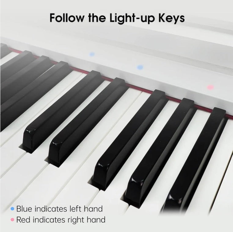 Electric Smart Piano - The One Top1X - Graded Hammer Action Weighted - 88Keys - White