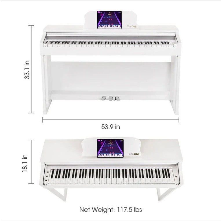 Electric Smart Piano - The One Play - 88 Keys - White